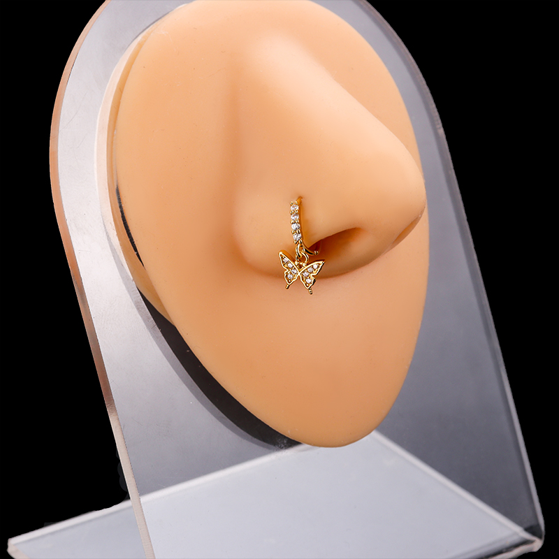 Stainless Steel Nose Ring with - Body Jewelry Indian 评论和价格