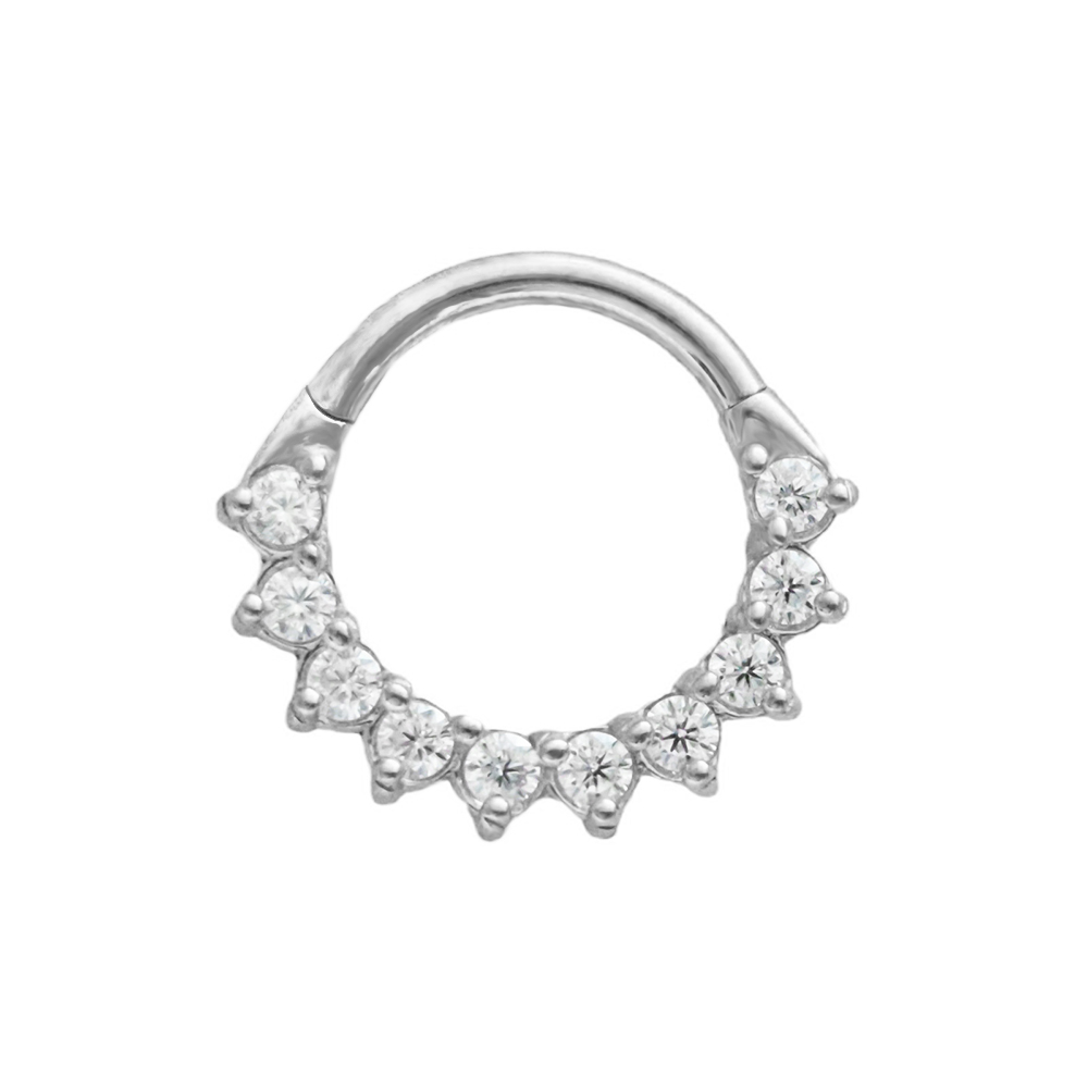 Trapezium CZ Septum 100%316L S - Septum Clicker Ring 评论和价格