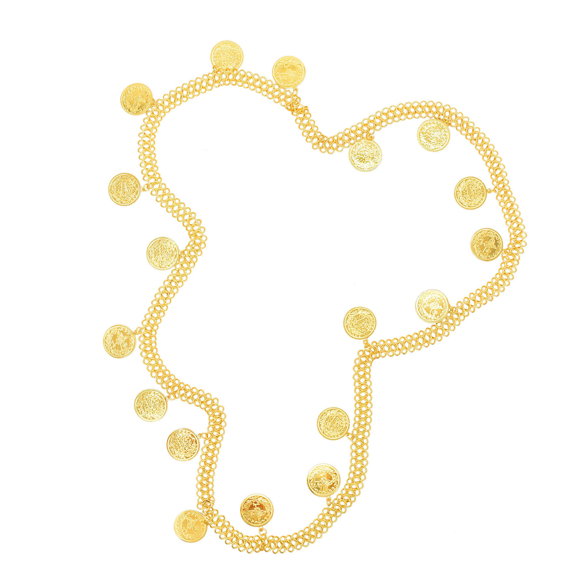 Gold Plated Simple Large Coins - Body Jewelry Indian 评论和价格