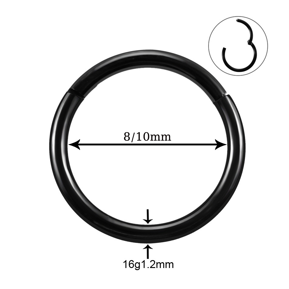 8Pcs Surgical Stainless Steel  - Septum Clicker Ring 评论和价格