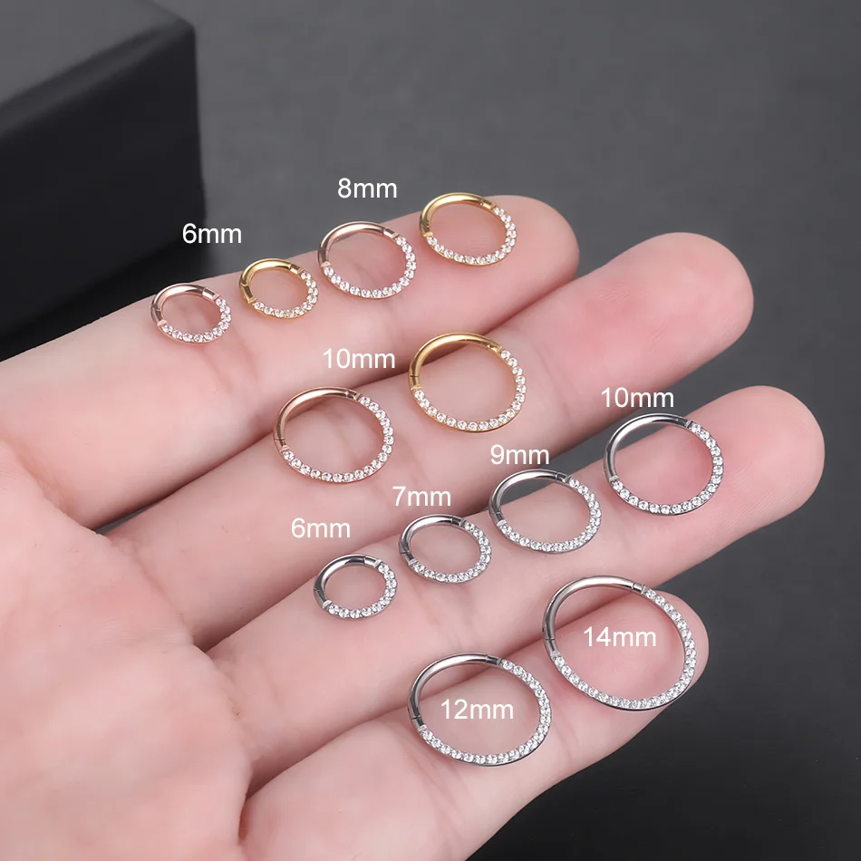 F136 Titanium Nose Piercing Hi - Septum Clicker Ring 评论和价格