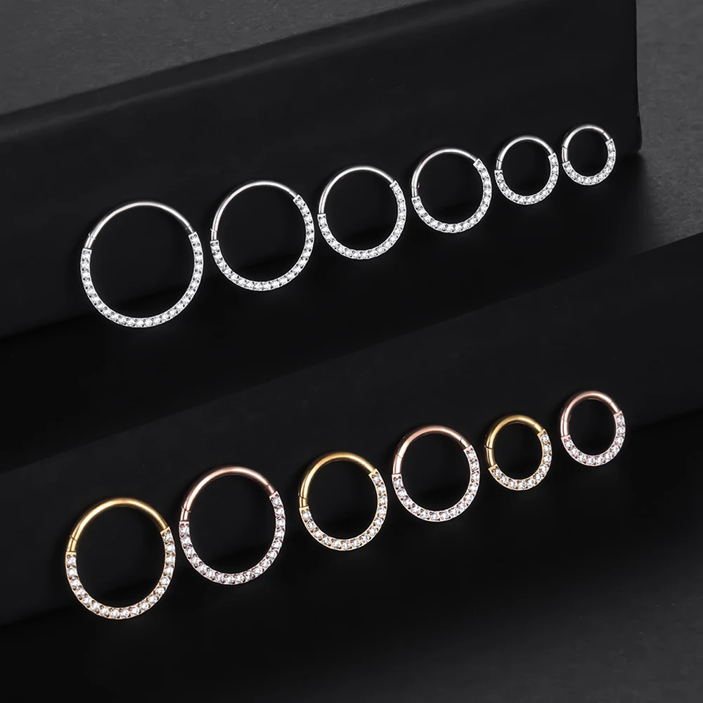F136 Titanium Nose Piercing Hi - Septum Clicker Ring 评论和价格